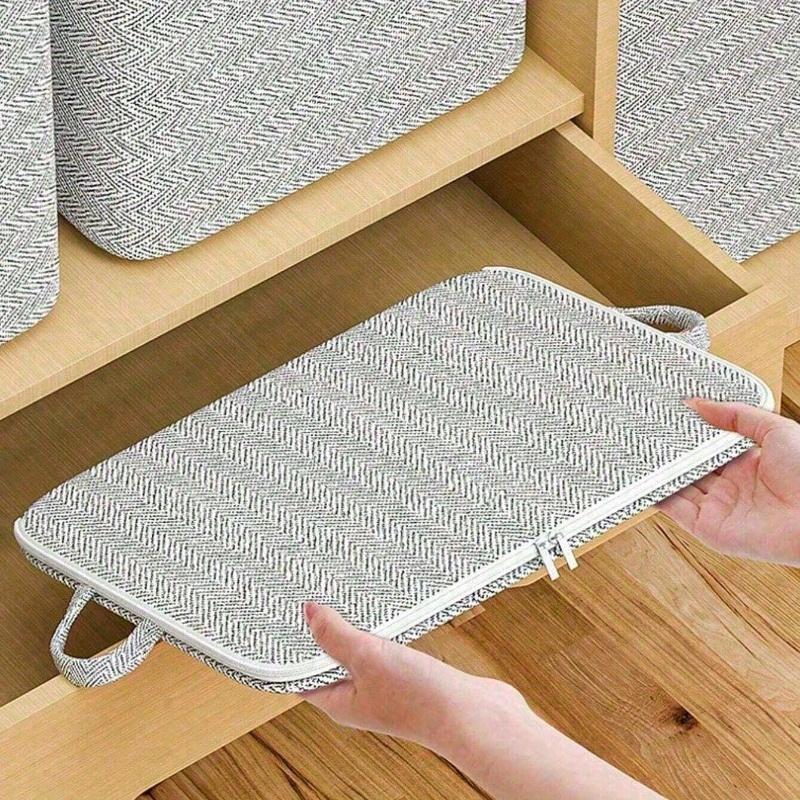 Large Foldable Clothes Storage Bag, Extra-Large Fabric Extra-Large Ace-Saving Organizer for Quilts, Clothing, Toys - Ideal for Bedroom, Home