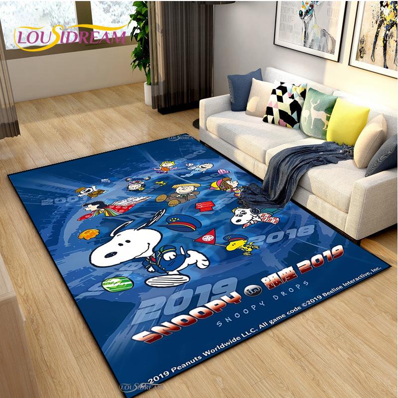 Snoopy Cartoon Anime Carpet for Living Room Bedroom Rug Kids Door Unslip Floor Mat Birthday Gift Photography Props Alfombra Rug