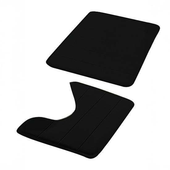 

2 шт./компл. коврик для ванной комнаты с нескользящей подошвой 40x60 см 40x50 см коралловый бархат U-образный квадратный коврик для ванной комнаты 1 Set чёрный