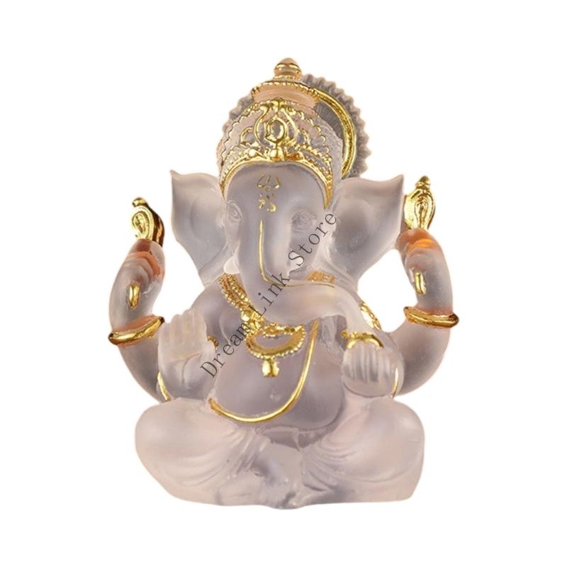 Q1FD Resin Idol Spiritual Symbol Figurine Home Office Decoration Artistic Cultural Display Item Elephant God Model