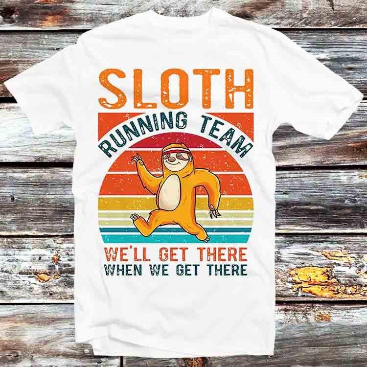 

Sloth Running Team Sport GYM T Shirt B1261 L