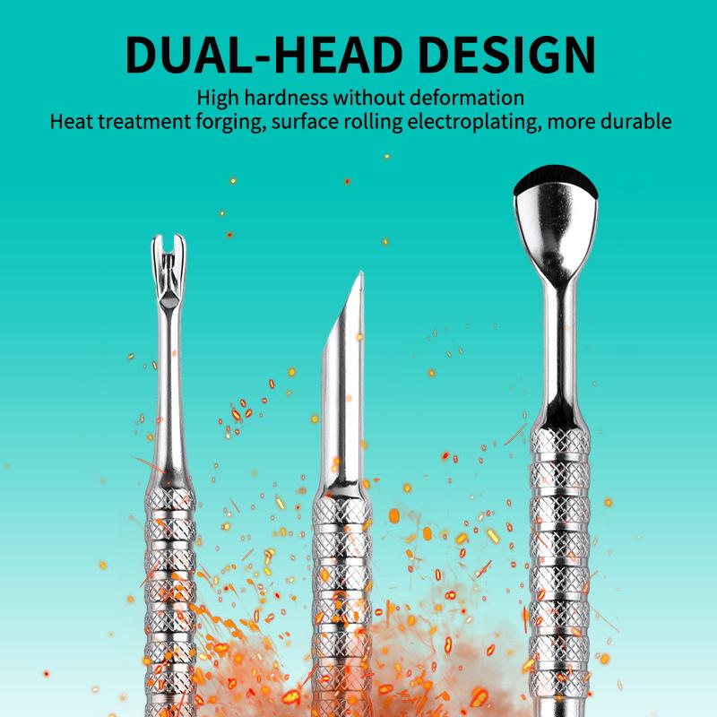 Professional Stainless Steel Nail Cuticle Pusher Heavy Duty Gel Remover Scraper Manicure Equipment