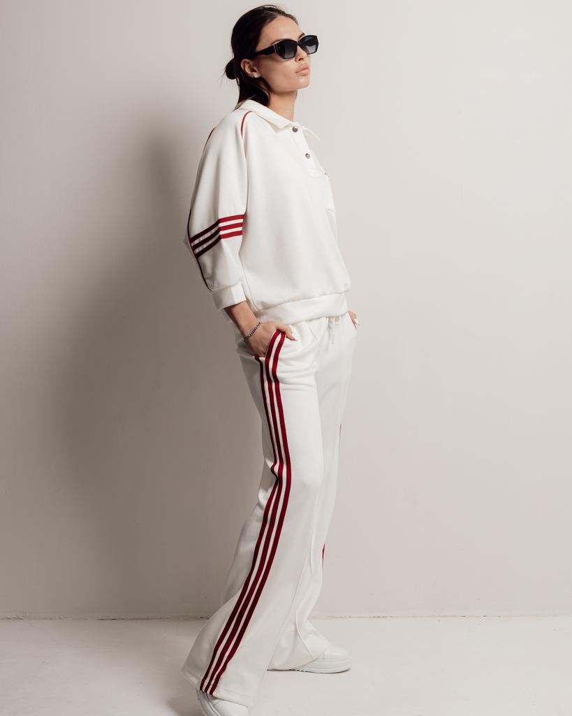 Women's Suit Butella 17037 M White (jacket, Pants)