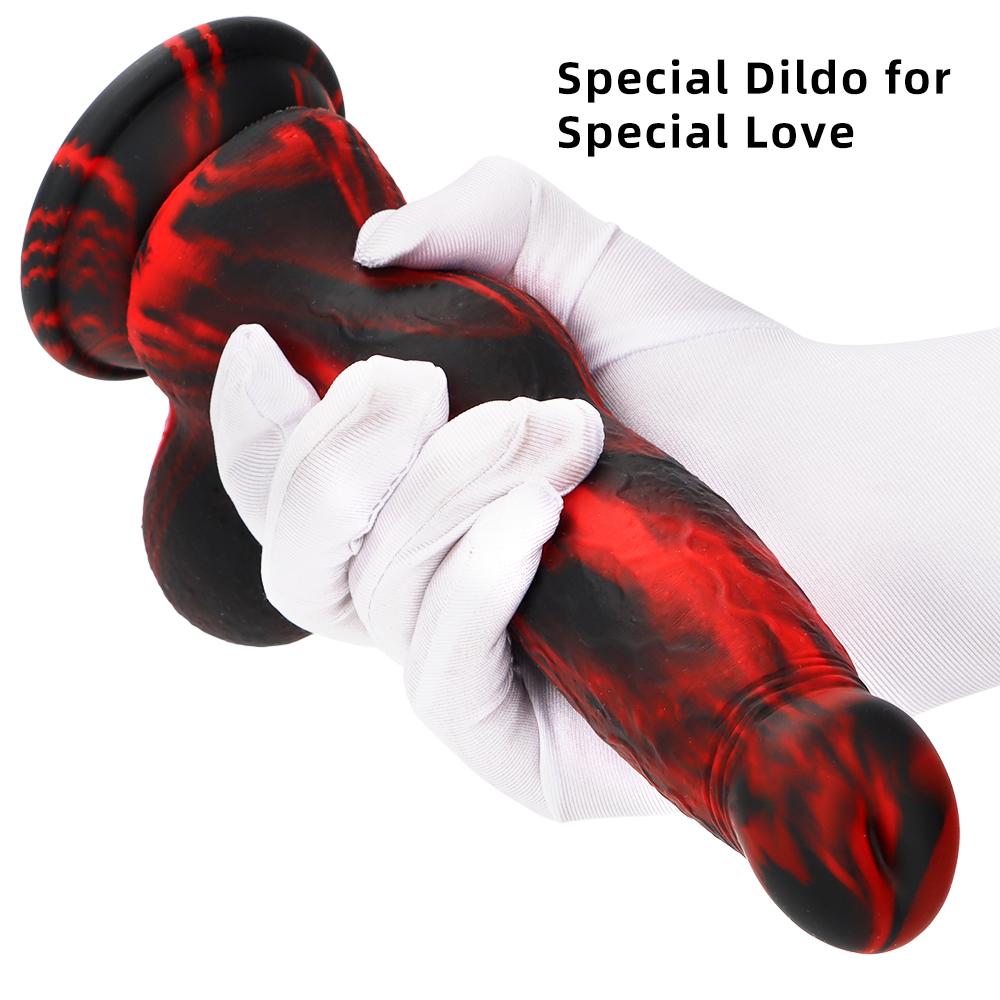 Women's New Liquid Silicone Simulation Dog Phallus Dildo Masturbation Device Rear Court Anal Plug To Expand Anal Instruments