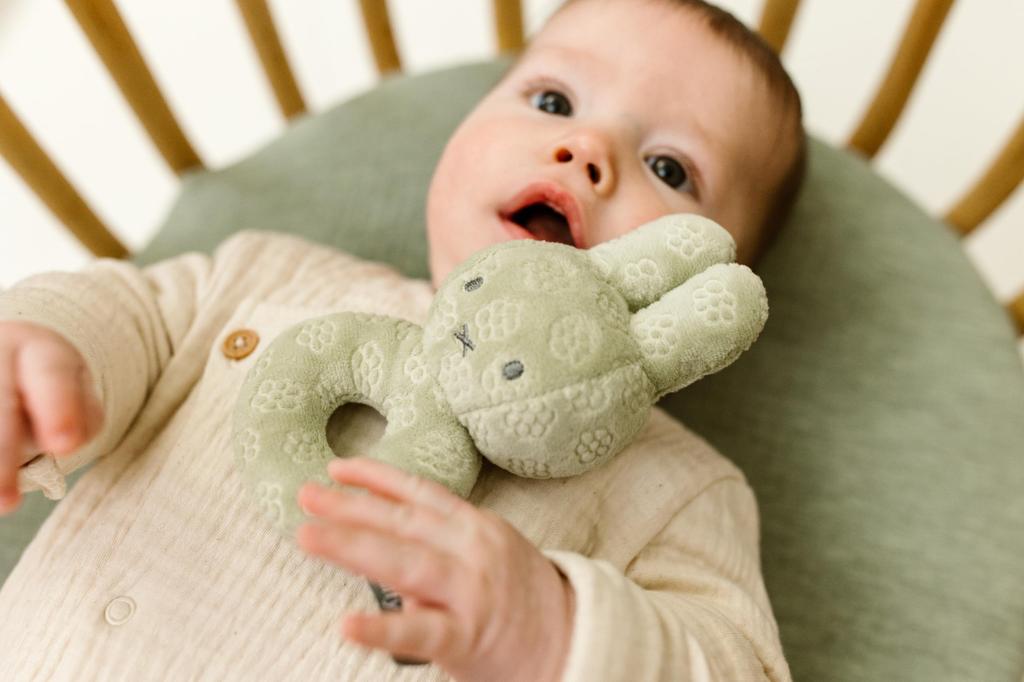Little Dutch Miffy Flower Baby Matcha Perfect for Baby Shower TYLITNIJN888 Rattle, Green, Birthdays, Gift,