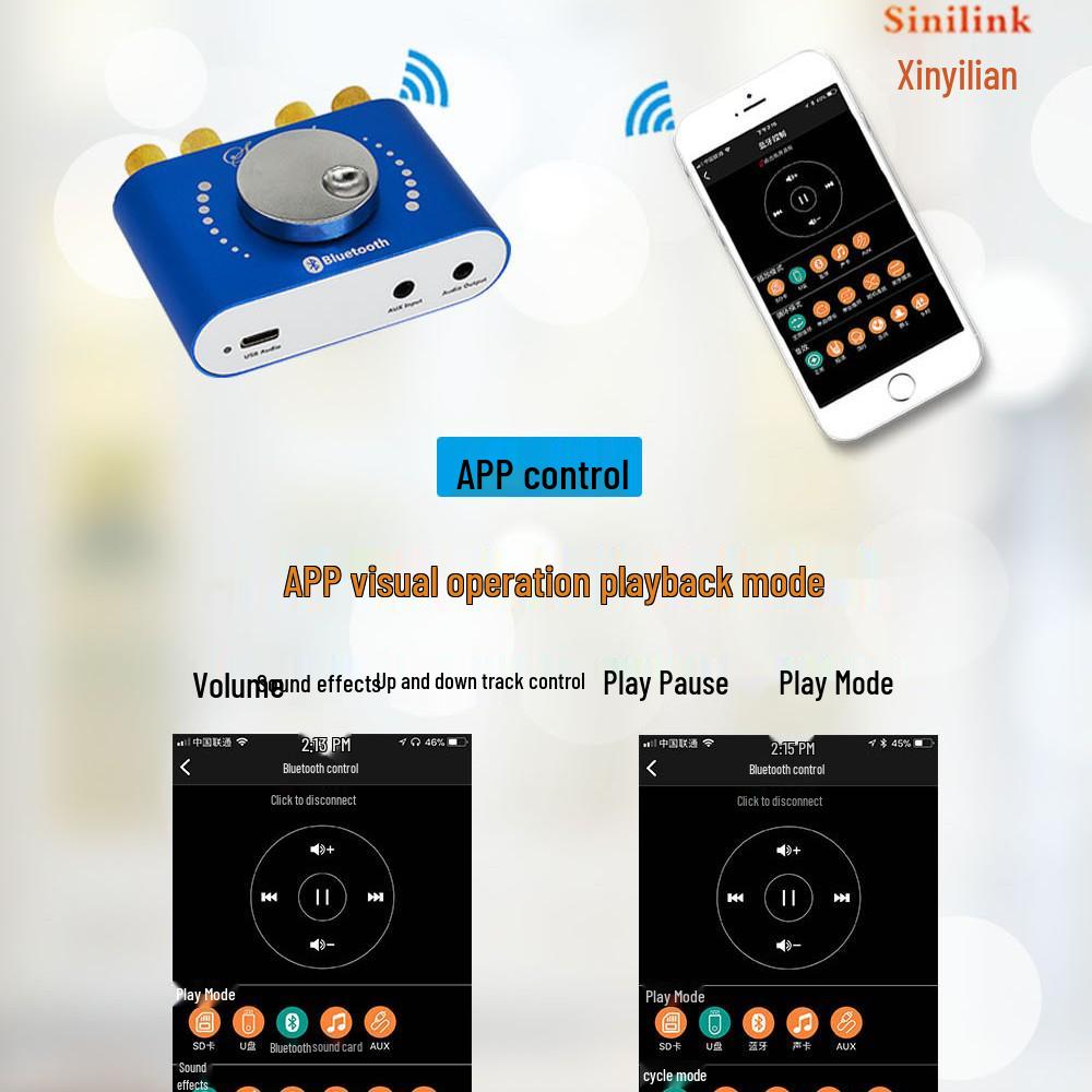 10W/20W Bluetooth Stereo Amplifier Board for 12V/24V Systems - Model XY-KA15H