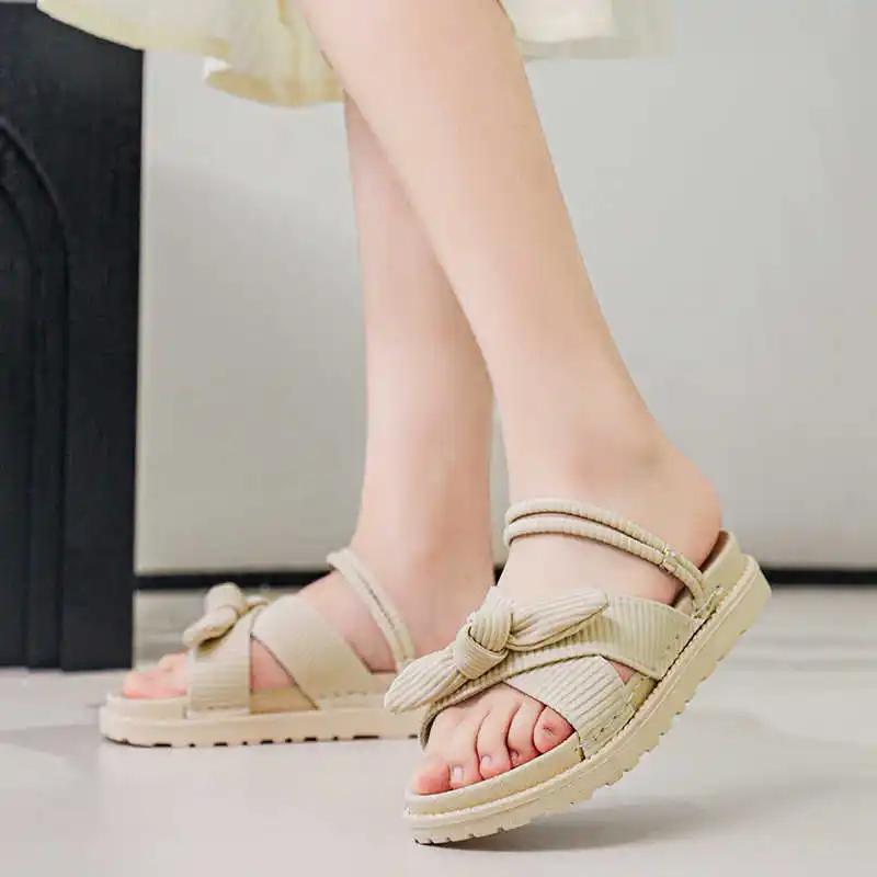 Fashion Ventilation Open From The Back Woman Luxury Beach Sandals Office Slippers Shoes Boots Green Ladies Sneakers Sports Life