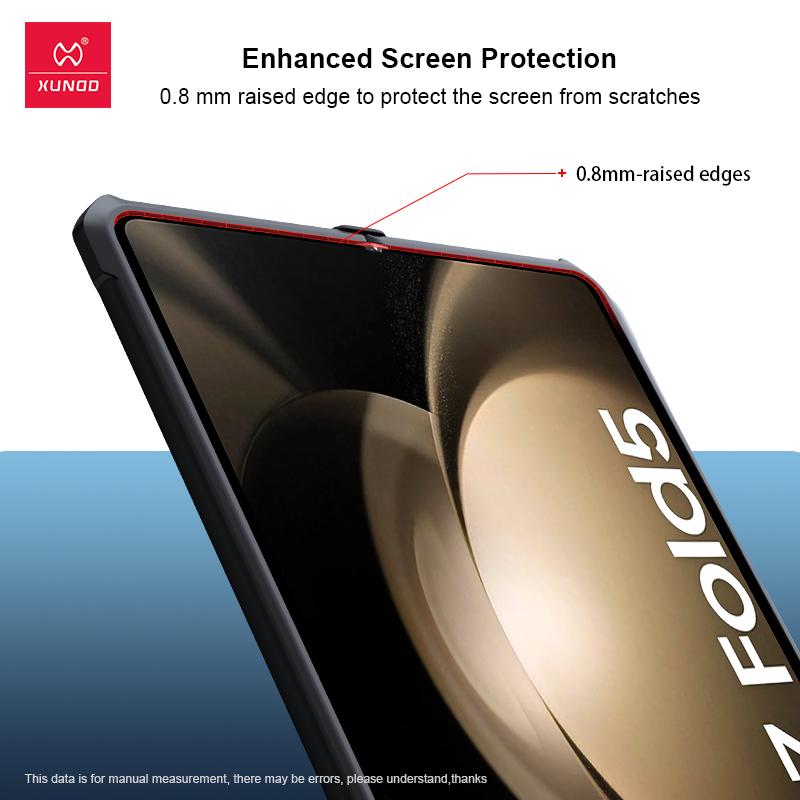 Xundd Foldable Case For Samsung Galaxy Z Fold 3 4 5 6 Fold 7 Airbag Shockproof Shell Glass&PC&TPU Protection Cover