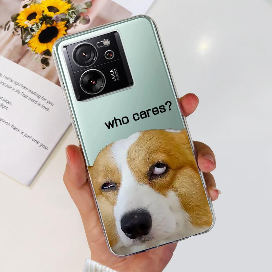 For Xiaomi 13T Pro Case Fashion Flowers Shockproof Soft Silicon Protector Clear Coque For Xiaomi 13T Phone Cases Mi 13TPro Funda