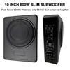 10 Inch Universal Car Subwoofer DC 12V Active Stereo Peak Power 600W High Power Pure Bass Slim Speakers Car Audio Modification