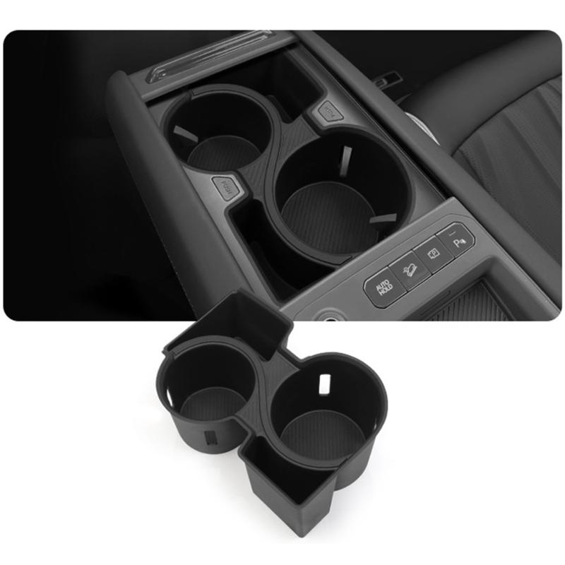 Upgrades Shaking Dampening Car Cup Holder Insert Not Slip Console Storage Tray Organizers For Car EV9 2024 2025 Models