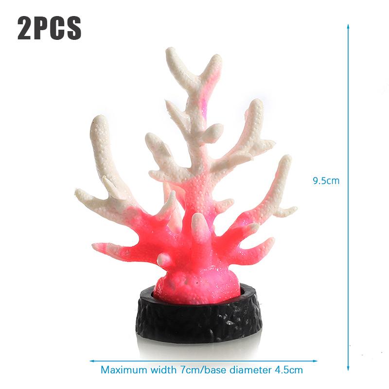 2Pcs Creative Simulation Mini Coral Reef Aquarium Ornaments Fish Tank Decorations Home Tank Landscape Decor Accessories Gifts