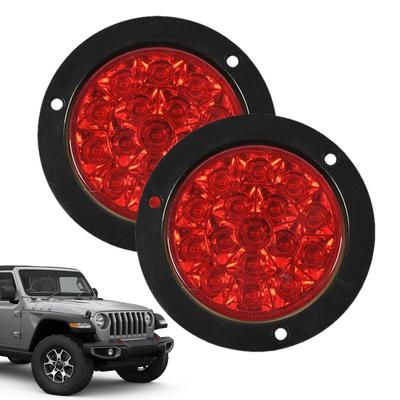 Trailer Tail Lights Waterproof 4inch Round Red Amber LED Trailer Tail Lights 2PCS Trailer Turn Signal Lights Trailer Tail Lights