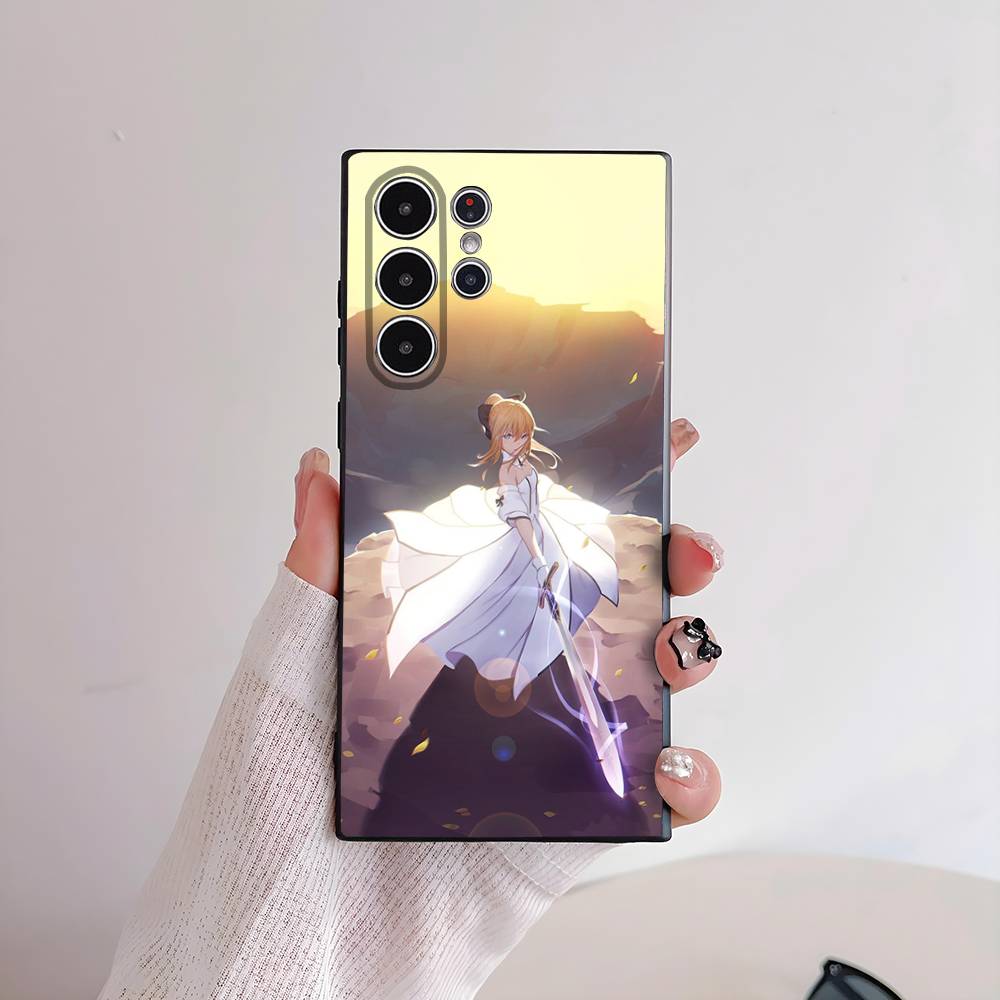 Fate Z-Zero Stay Night Saber Phone Case for Samsung S series s21 s22 s23 s24 s25 FE Plus Ultra TPU Soft to Skin-friendly case