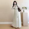 Elegant Maternity Two-Piece: Blouse Top & Camisole Dress - Summer Style 2026
