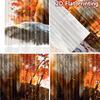 2pcs, 2D FLAT PRINTING Curtains (Without Rod) Autumn Fox(4) Minimalist Holiday Curtains Versatile Polyester Curtains Art Deco