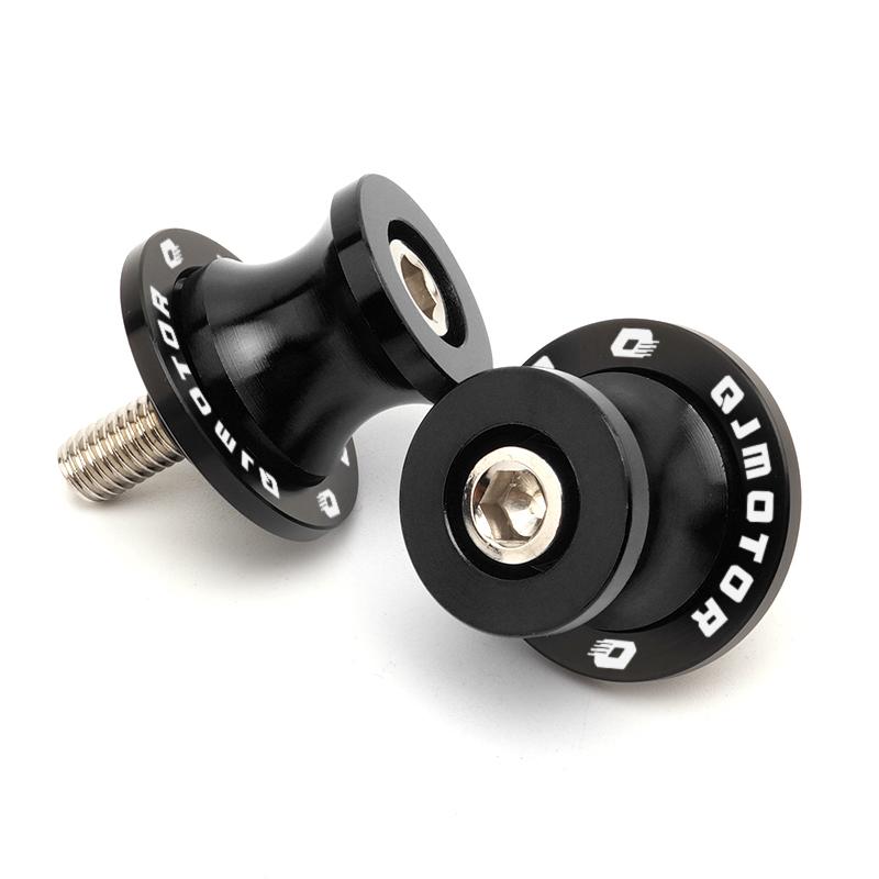 For QJMOTO QJ SRT 800 800X 800SX SVT 650 X SRT700 Accessories Motorcycle CNC 6MM Swingarm Sliders Spools Screws Stand