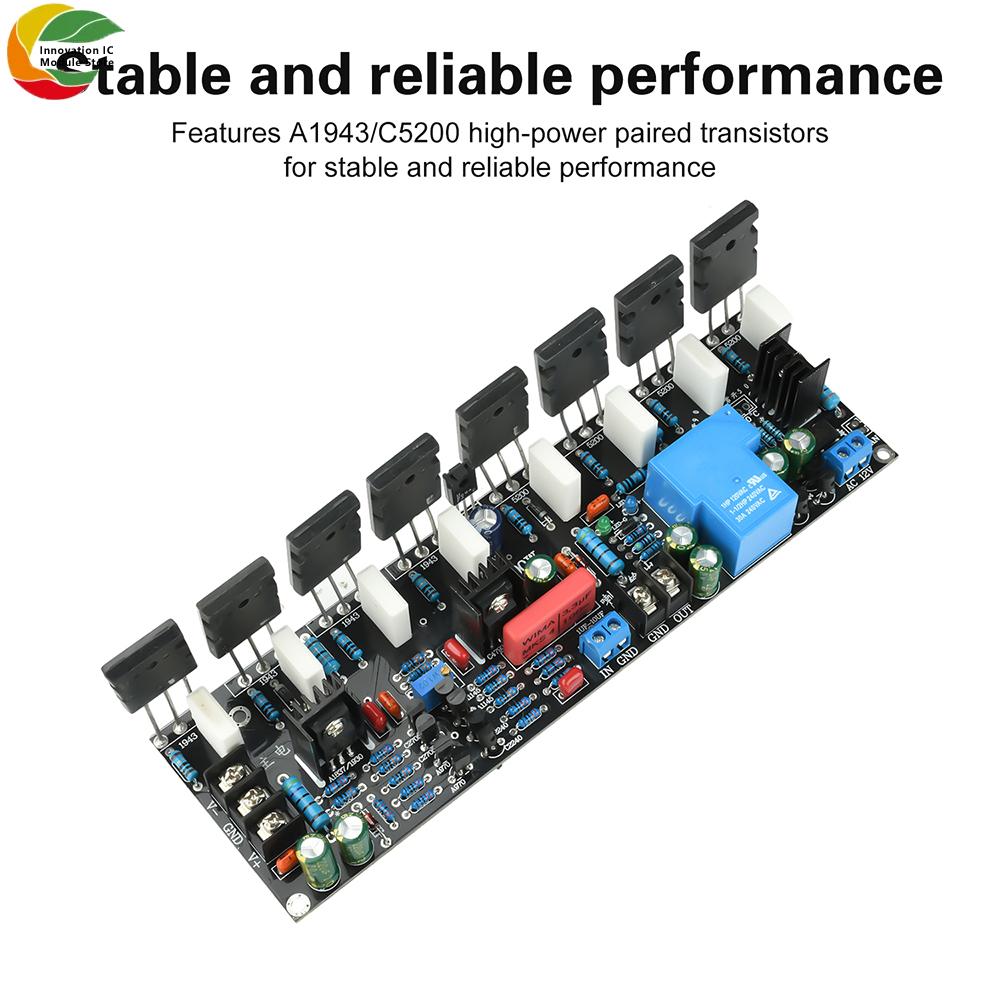DC 20V-90V 400W Post Amplifier Board With Horn Protection Upgraded Version Of Mono Power Amplifier 1943+5200 High-Power