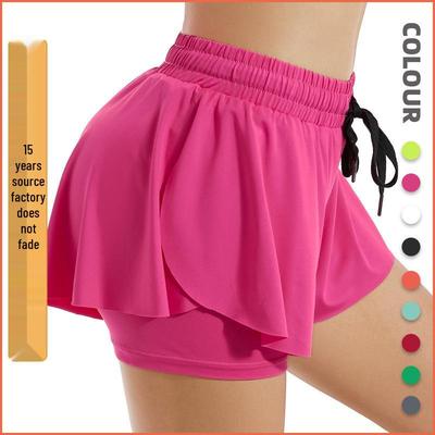 Women's Quick-Dry Cross-Border Yoga Shorts for Summer: Anti-Exposure Fitness & Marathon Running Pants