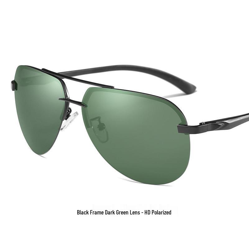 

Unisex Rimless Polarized Sunglasses - Street Style, Aluminum-Magnesium Frame, Vibrant Colors Picture Color