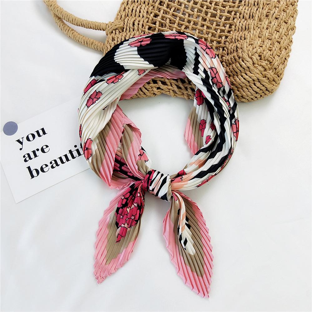 Decorative Simple Texture Silk Scarf Women'S New Style Spring And Autumn Summer Fashion Versatile Headscarf Work Scarf