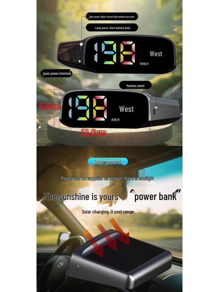 Beidou Wireless Radar Car Speed Detector 2025 with HUD Display