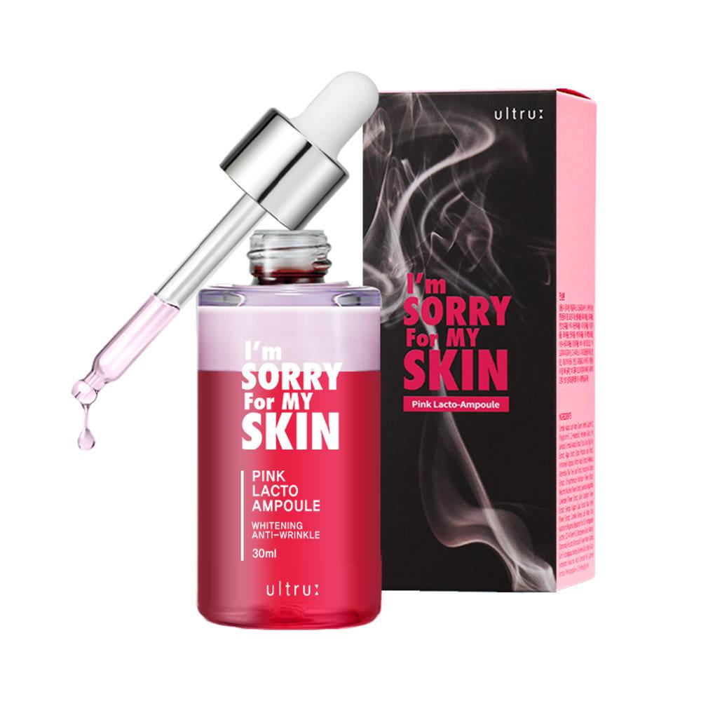 I'M SORRY For MY SKIN Antioxidant 100 Hours Pink Lacto Ampoule Radiance Plumping 30ml Glow Serum