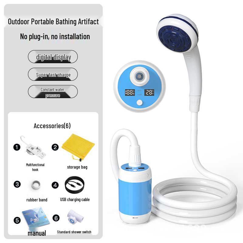 Electric Shower Head for Pet and Outdoor Camping Bathing