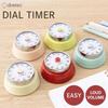 Dretec Dial Timer, Analog Timer, Kitchen, Retro, Cute, Study, Cooking, Loud Volume, Magnetic, Auto Shut-Off, Up to 60 Minutes, Red