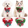 Adjustable Collar Pet Collar Bandana Cotton Fabric Holiday Pet Bib  Holiday Outings