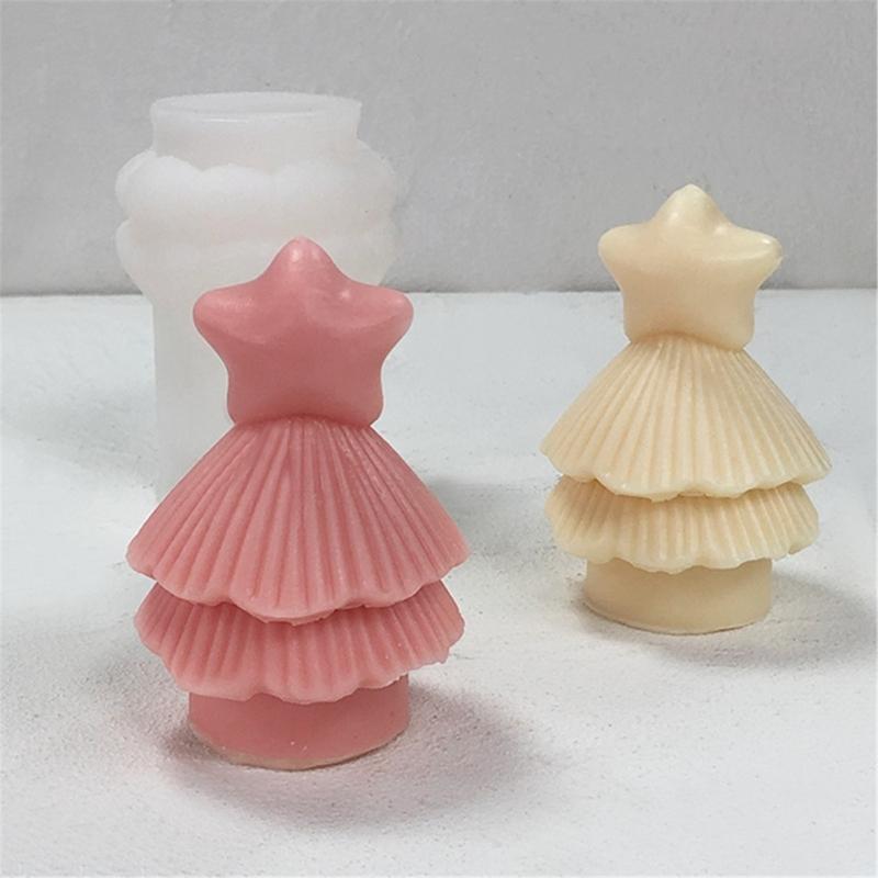 Flexible Silicone Mold Handmade Scented Candle Mould Star Christmas Tree Aromatherapy Jewelry Mold Home Decorations