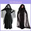 Halloween Costume For Women Ghost Bride Witch Vampire With Cape Elastic Fabric S-xxl