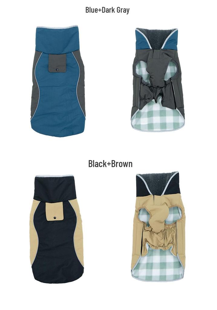 Dog Autumn/Winter Warm Cotton Clothes - Trendy Colors