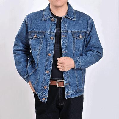 B prendas de vestir para hombre, chaquetas vaqueras, ropa para primavera y otoño, chaqueta de talla grande, abrigo, chaqueta vaquera azul informal con botones para hombre, S-4XL