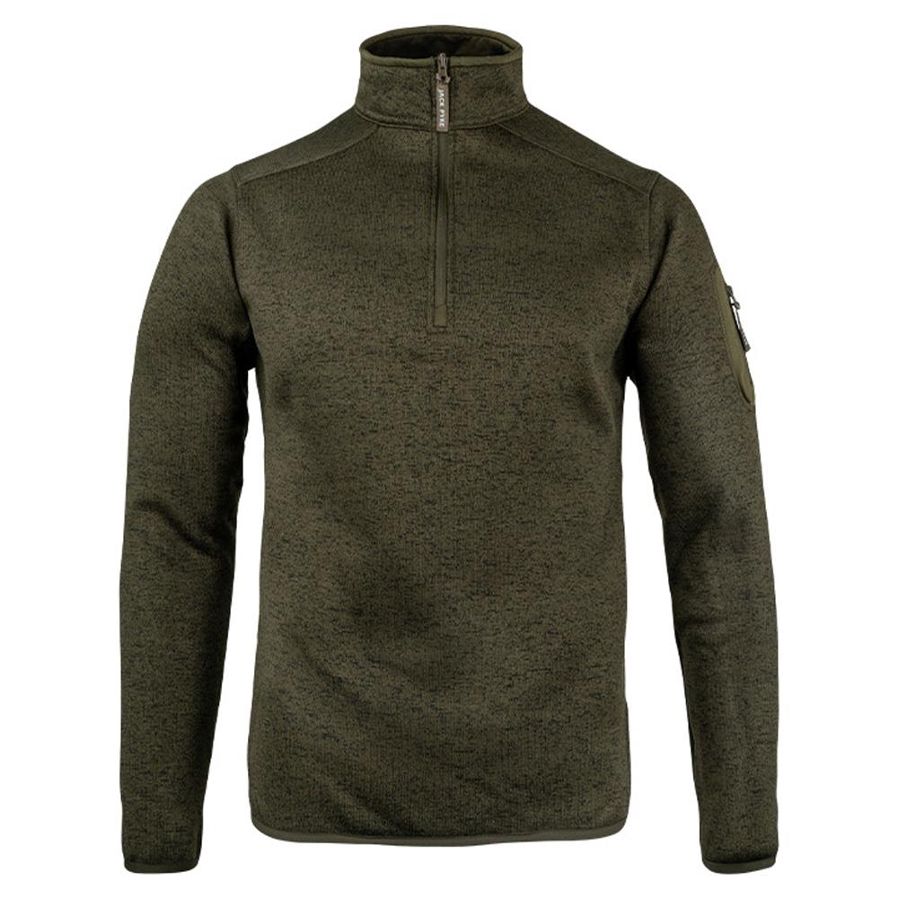 Jack Pyke Mens Melange Quarter Zip Fleece Top
