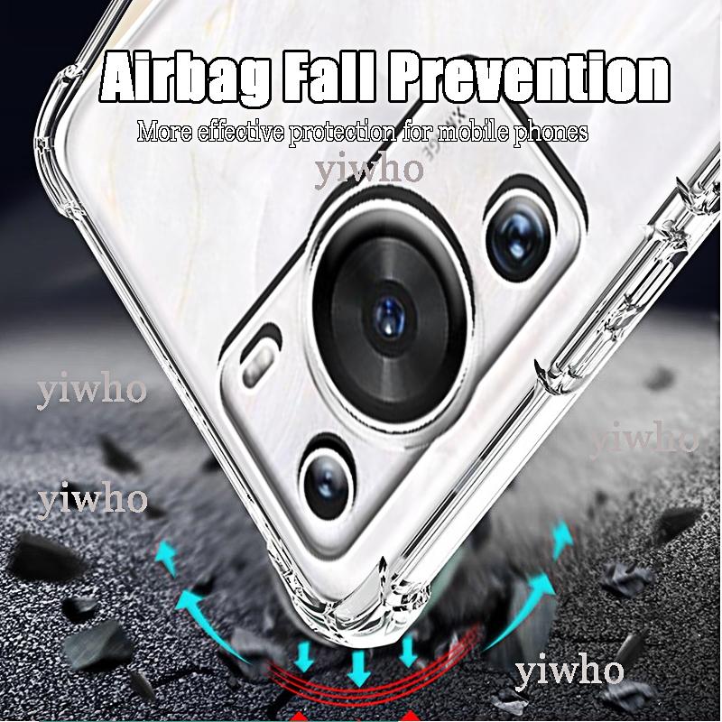 Transparent Phone Case for Huawei P60 Pro Back Cover For Huawei P50 Pro P40 Lite Mate 60 50 Pro Protective Camera Shell