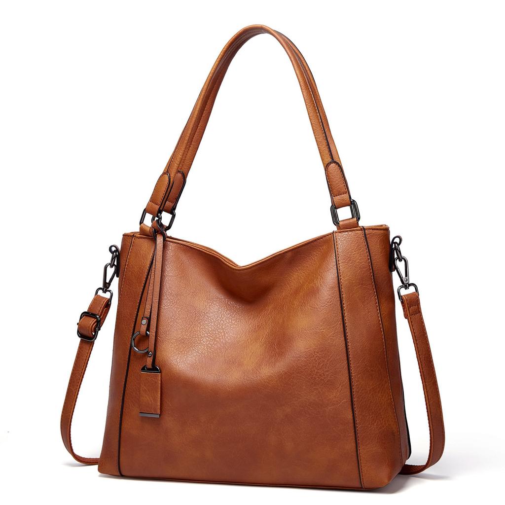 New Soft Leather Women's Handbag European and American Fashion Trendy Casual Ladies Shoulder Crossbody Bag