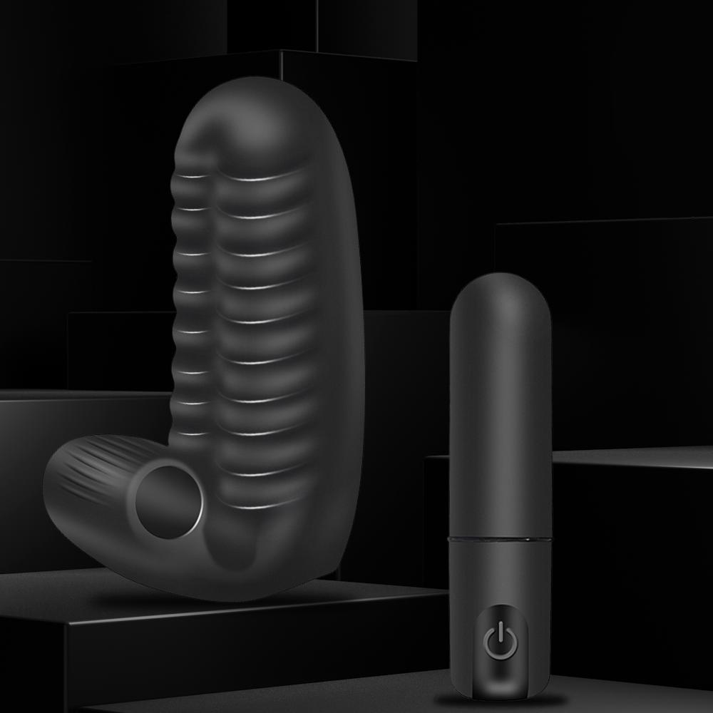 Silicone Vibrating Finger Sleeve Vibrator G Spot Clit Stimulate Orgasm Massage Female Masturbator Sex Toys For Women And Couples