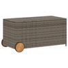 VidaXL Garden Storage Box and Wheels, Tool Chest, Storage Furniture, Patio Terrace Organizer, Grey 365326