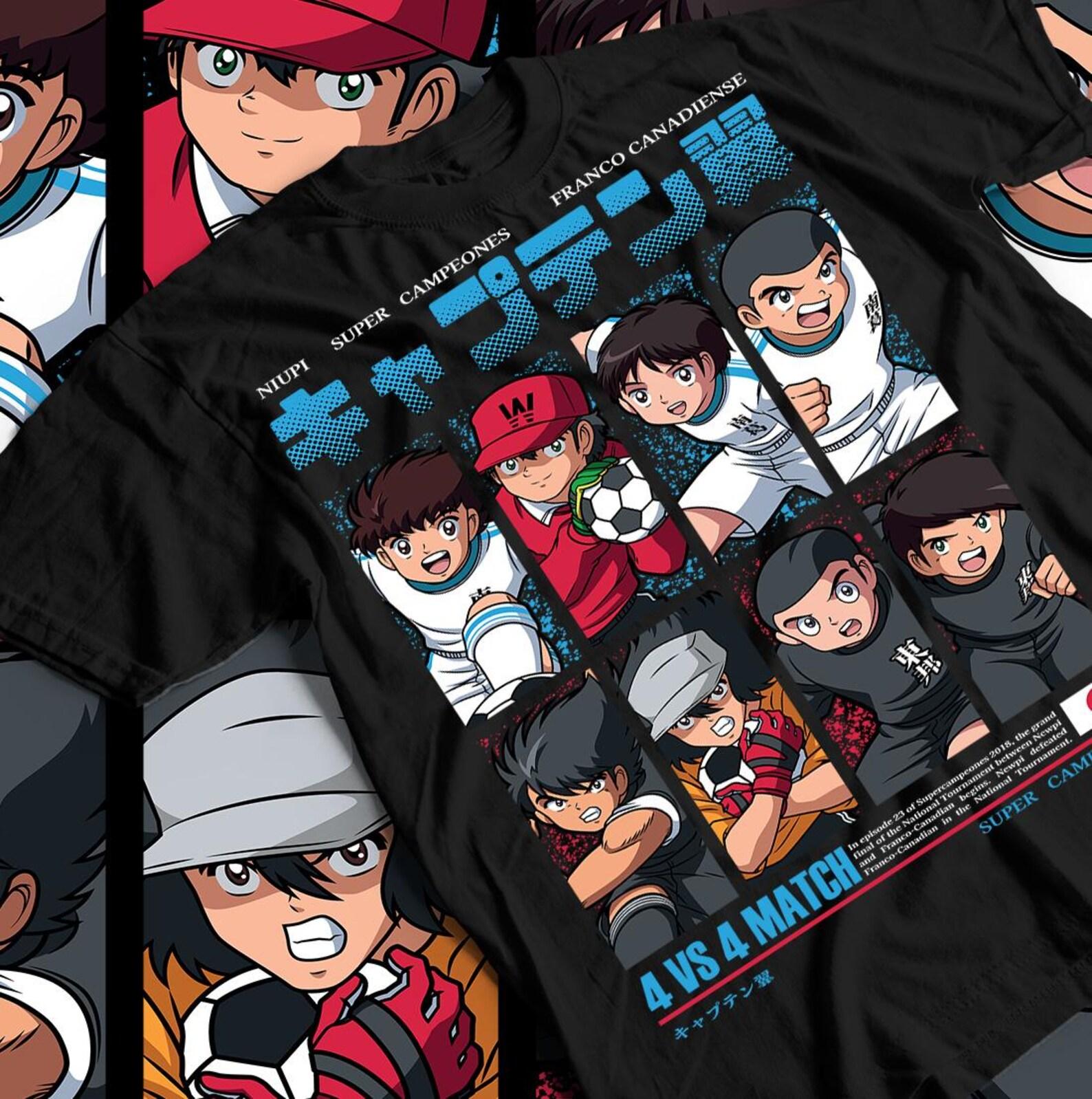 Captain Tsubasa Soccer Manga T shirt | Japanese Anime Football Tee S