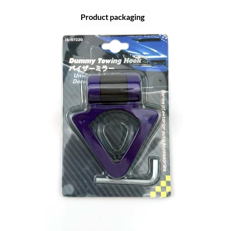Car Decorative Tow Hook Triangle Shape Self Adhesive Bumper Tow Hook Plastic Hook For Vehicle Exterior Decoration Modification