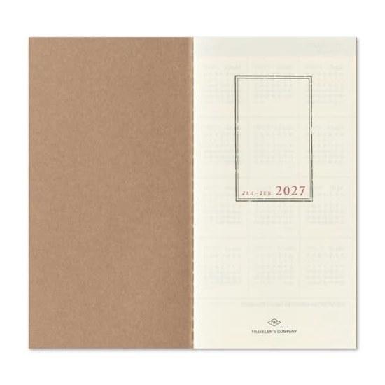 Travelers Notebook Planner Refill 2027 A5 Slim Monthly (Starts December 2026)
