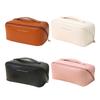 Travel Cosmetic Bag Open Flat Waterproof Faux Leather Makeup Bag Toiletry Organizer with Multiple Compartments for Vacation Trip
