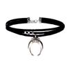 Black Chain Moon Horn Pendant Clavicle Chain Punk Choker Chain Fashion Ornament
