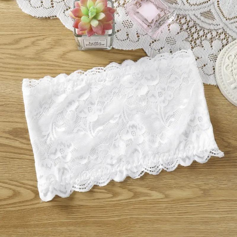 Summer Breathable Invisible Strapless Chest Lady's Sexy Strapless Crop Top Bra Comfortable Underwear Brassiere  Lace Tube Tops