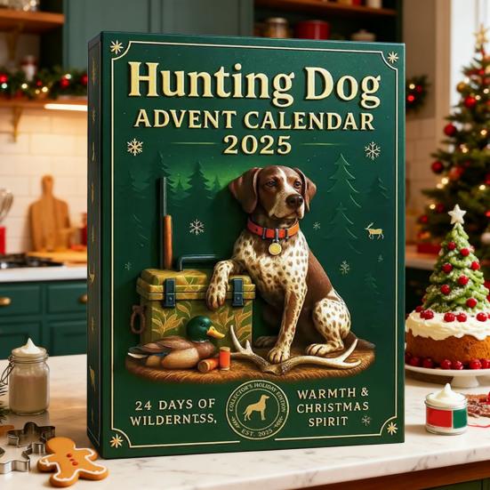 Hunting Dog Advent Calendar 2025 24 Days Acrylic Ornament with Canine Themes Christmas Countdown Decor for Tree Dog Lovers