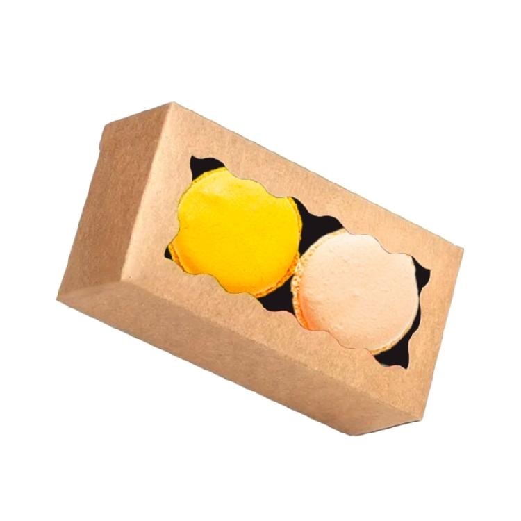 50pcs Cardboard Pastries Boxes Elegant Dessert Presentation Box Cupcake Holders Macarons Display and Packaging Case