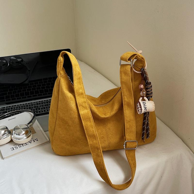 

Ретро Простая и Модная Сумка-тоут Большой вместимости Нишевая Повседневная Сумка на одно плечо Сумка через плечо хаки