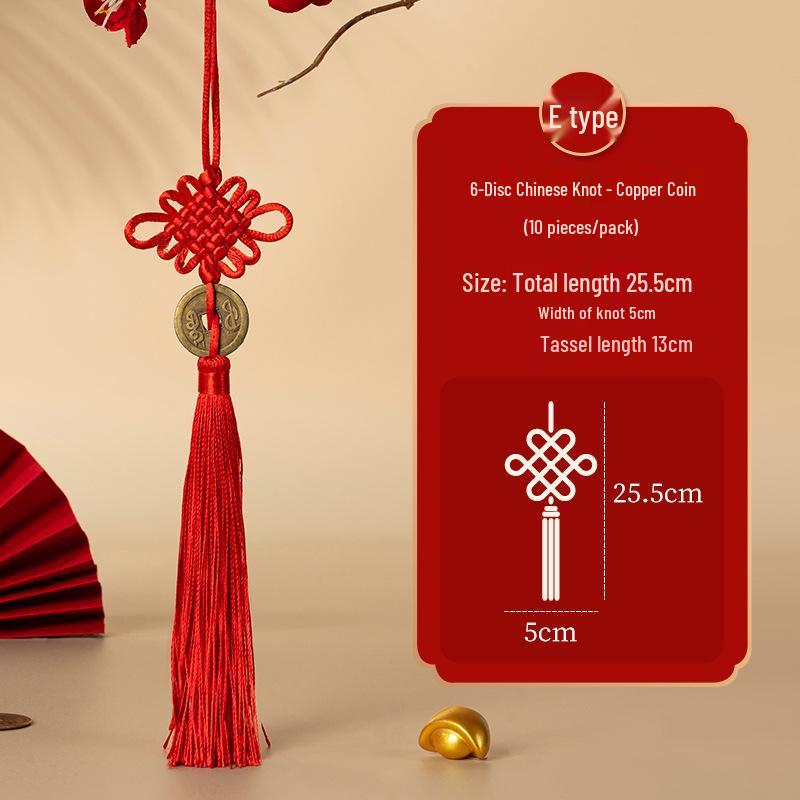 Handmade Red Chinese Lover's Knot Pendant with Tassel Ornament 2025