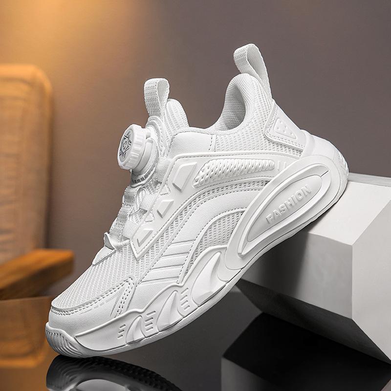 2025 Middle and Older Children's Breathable Soft-soled Sports Shoes Mesh Casual Classmates Hollow Summer Boys and Primary School Students Running Sho
